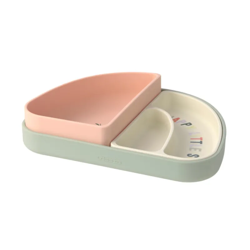 Lässig Dish Set Silicone Section Happy Fruits
