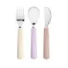 LÄSSIG Cutlery with Silicone Handle 3pcs Tiny Team