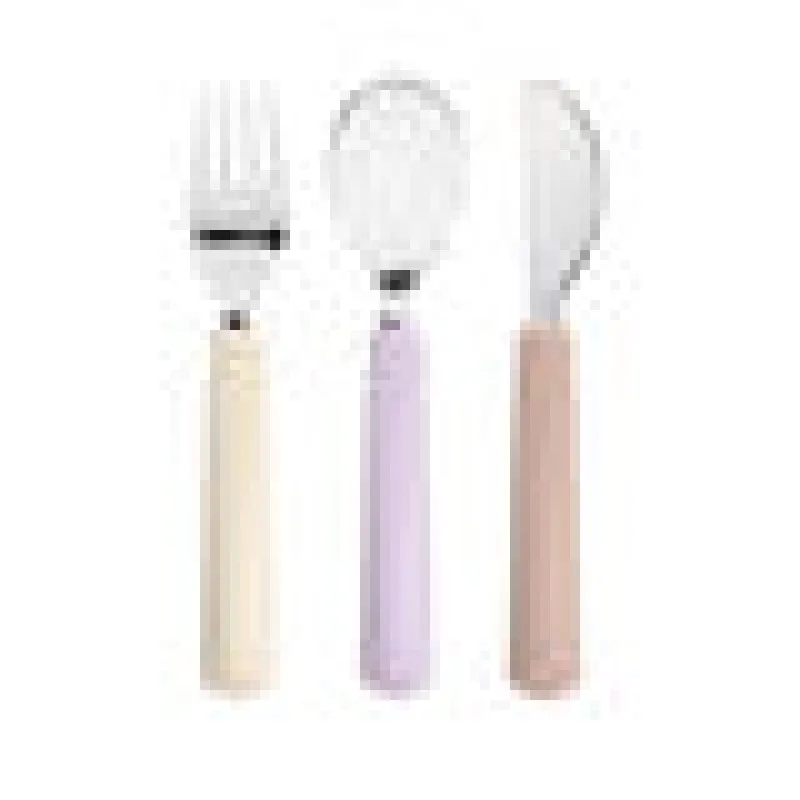 LÄSSIG Cutlery with Silicone Handle 3pcs Tiny Team