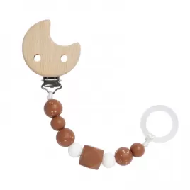 Lässig Soother Holder Wood/Silicone Little Universe