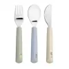 Lässig Cutlery with Silicone Handle 3pcs Happy Fruits