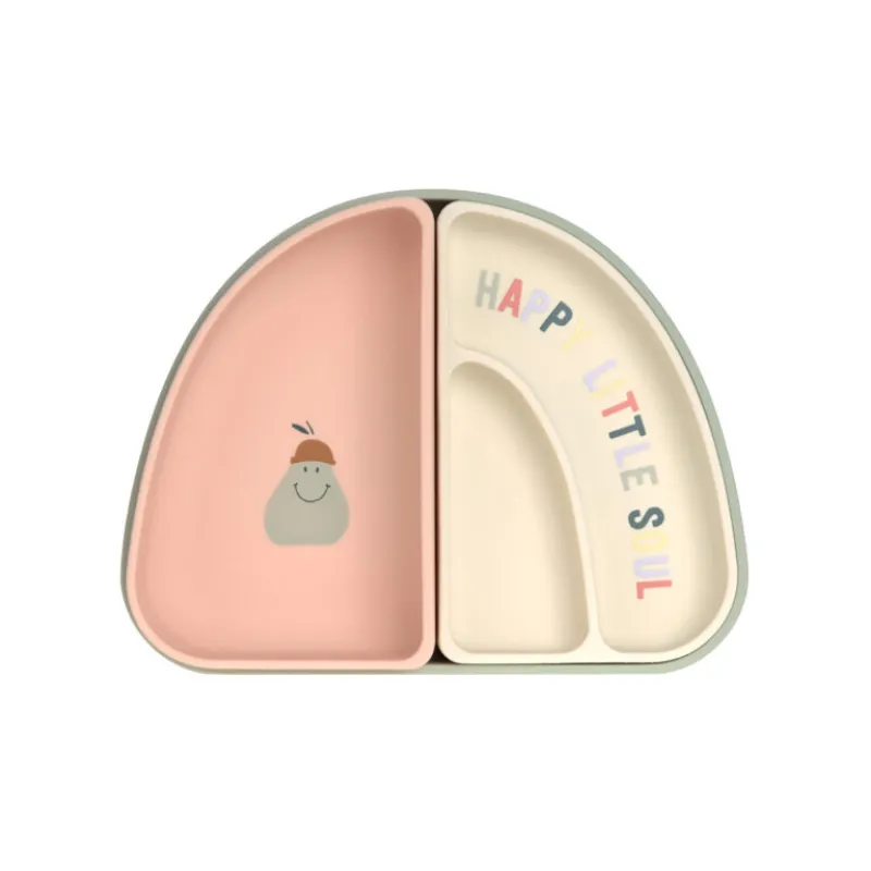 Lässig Dish Set Silicone Section Happy Fruits